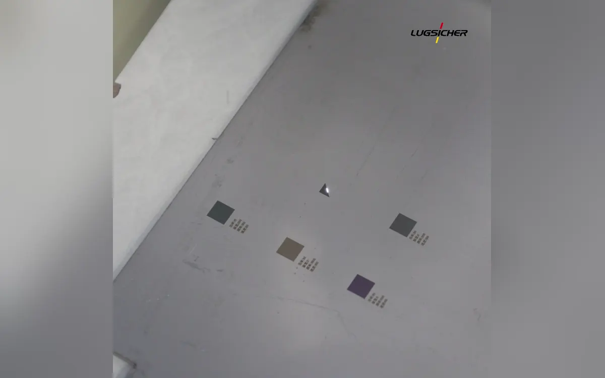 电子金属部件表面的MOPA颜色参数测试