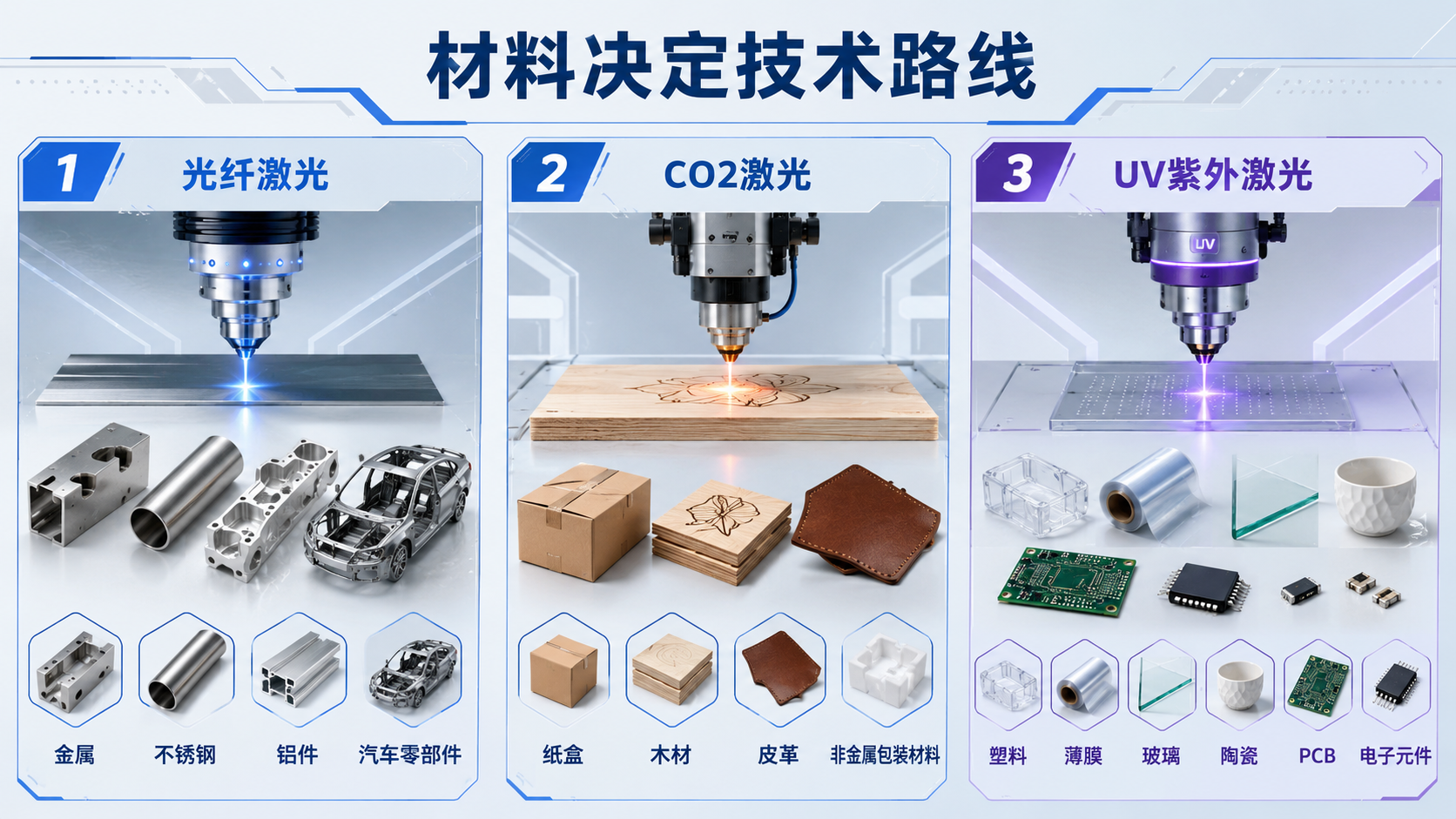材料决定光纤CO2和UV紫外激光技术路线