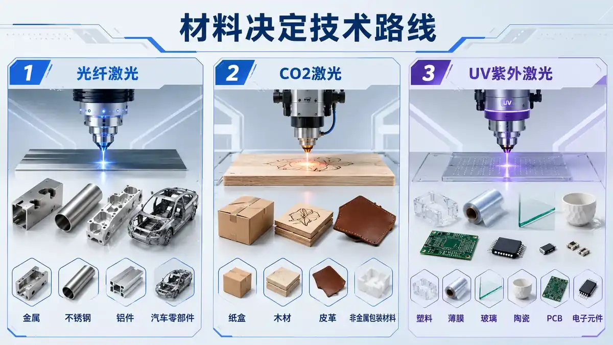 材料决定光纤CO2和UV紫外激光技术路线