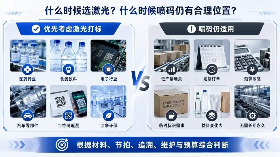 什么时候选择激光打标机什么时候选择喷码机